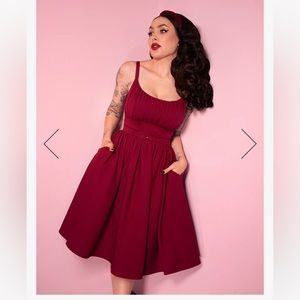 INGENUE DRESS IN GARNET - VIXEN BY MICHELINE PITT